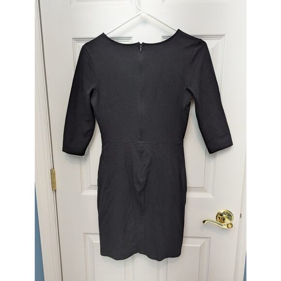 Lulus Dress Size S Mini Bodycon Black LBD Tight Sexy Going Out Club V Neck - Picture 6 of 9